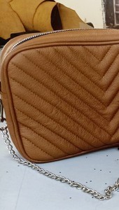 Bolso Bandolera Cruzado de Cuero Genuino, Ligero, Impermeable, de Primera Calidad, con Correa Ajustable y Desmontable, Diseño Geométrico para Mujer - Product Image 3