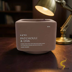 Bougie artisanale JBPQ pour le bien-être, patchouli et chêne, en cire de soja, décoration d'intérieur - Product Image 1