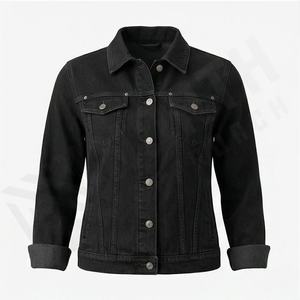 Veste en jean pour homme, vente chaude, vêtements d'hiver, couleur unie, logo personnalisé sur le devant, service personnalisé de haute qualité - Product Image 1