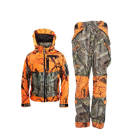 Combinaison de chasse au canard camouflage respirante pour homme de haute qualité, orange, personnalisée 2024, polyester/coton/nylon, service OEM