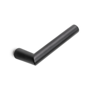 Maniglie per porte e finestre in alluminio a forma di L-R Emuca con finitura verniciata nera per serrature a vetro - Product Image 4