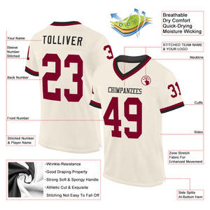 Maillot de football authentique en maille rétro, ensembles d'uniformes personnalisés, tenue d'équipe professionnelle, ajustement adulte, vêtements de club universitaire, 100% polyester UV - Product Image 4