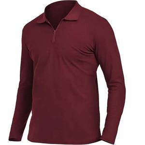 Logotipo personalizado de alta calidad 1/4 cremallera sublimación 180 Gsm algodón Poloshirt Polos camisa Golf Wear Camiseta con cuello para hombres 2025 - Product Image 1