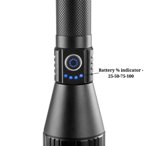 Linterna de Alta Potencia con Zoom de 2200 mAh, LED de 10 W, Cuerpo de Aluminio, Zoom Telescópico, Uso Industrial, Haz Ajustable para Foco Amplio - Product Image 6