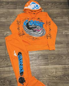 Chándal acampanado de invierno del fabricante de ropa personalizada, Sudadera con capucha y forro polar, conjuntos de dos piezas transpirables, logotipo personalizado de talla grande XL - Product Image 4