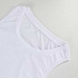 Women's Summer Sleeveless Tank <b>Tops</b> Loose Fit Breathable Knitted Tunic Shirt Embroidered <b>Feather</b> Decoration Crew Neck Front Logo - Product Image 6