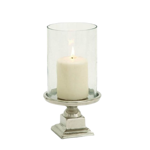 Bougeoir en verre T Light Bougeoir en verre votif fait main avec base en métal pour la décoration de table de mariage - Product Image 3