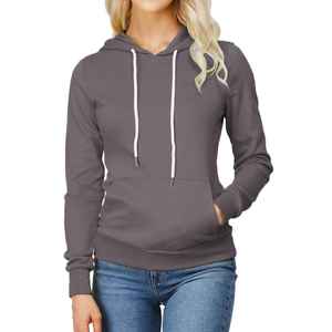 เสื้อฮู้ดสวมหัวแขนยาวผ้าฝ้าย100% สำหรับผู้หญิงมีโลโก้ตามสั่งสำหรับใช้ในยิมและกลางแจ้งพร้อมโลโก้ส่วนตัว - Product Image 4