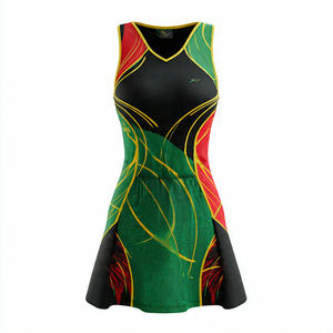 Sublimation Netball Dress <b>Tops</b> <b>Women's</b> V Neck Printed Net ball Uniform Sleeveless Netball Dress Jersey <b>Tops</b> <b>Women</b> - Product Image 5