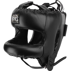 Set de Boxeo Negro con Protector Nasal, Protector de Cabeza, Correa, Guantes Transpirables y de Secado Rápido, Cuero Vacuno Genuino para Entrenamiento de Artes Marciales - Product Image 4