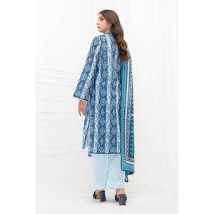 Traje de 3 Piezas sin Costuras para Mujer, Color Azul, con Decoración de Botones - Product Image 5