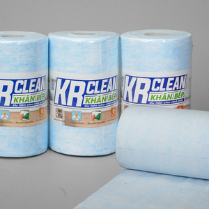 Krclean-Toallitas de cocina de 1 capa, 200 hojas, azules, 20x20cm, rollo de papel absorbente para limpiar superficies de cocina - Product Image 5