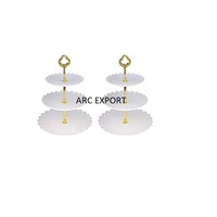 Support à gâteau unique blanc à 3 étages, décoration design, élégant, moderne, unique, fantaisie, décoration, dernier modèle, nouveau, vente en gros, table de mariage