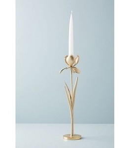 Porte-bougie en métal doré, rose, luxe, décoration d'intérieur, support de bougie en métal - Product Image 1