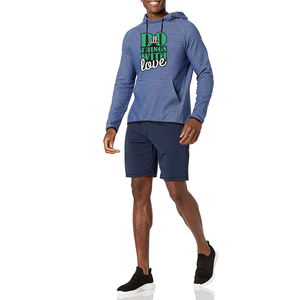 Estilo de tendencia personalizado hecho hombres DTF estampado Sudadera con capucha algodón polar personalizado liso hombres sudaderas con capucha para ropa de calle - Product Image 4