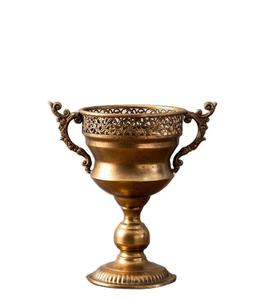 Nouvelle urne décorative Napoli en or antique faite à la main pour décoration intérieure et extérieure de mariage et de maison de meilleure qualité - Product Image 1