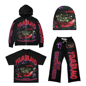 ชุดแทรคสูทลำลองพิมพ์ลายสำหรับผู้ชายไซส์ใหญ่ ODM แบบกำหนดเอง - ผ้าฝ้าย 100% เป็นมิตรกับสิ่งแวดล้อม น้ำหนักเบา - Product Image 2