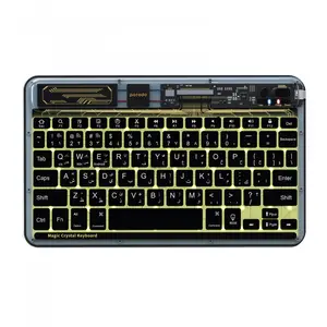 Porodo Crystal Shell Ultra Slim Keyboard Compatible With iOS/Windows/Android 50 Hours Battery Life Without Lights