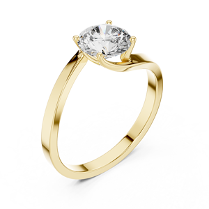 Anillo de Diamante Cultivado en Laboratorio de 1 Quilate en Oro de 18 Quilates, Clásico Anillo de Bodas de 4 Puntas, EF VS1-2, Joyería Fina Ética de Harmonic Jewels - Product Image 6