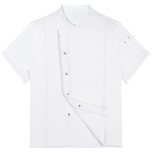 Manteaux de chef en coton de confort culinaire Design fonctionnel avec technique de couture Produit d'artisanat en textile et tissu - Product Image 4