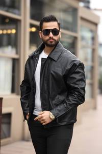 เสื้อโค้ทแขนยาวผ้าลูกฟูกสำหรับผู้ชาย, เสื้อโค้ทผ้าให้ความอบอุ่นมีซิปรูดกันน้ำฤดูหนาว - Product Image 4