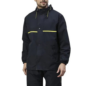 Fabricant vente en gros imperméable à l'eau imperméable à l'eau adulte cadeau épaissir réfléchissant Oxford tissu imperméable pantalon ensemble avant veste pour hommes - Product Image 5