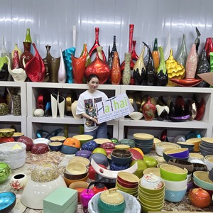 Fournisseur d'usine Ensemble de table pour le dîner Bol naturel Salade de fruits Prix compétitif Bols à mélanger Bol en laque de haute qualité Marque Hathai - Product Image 1