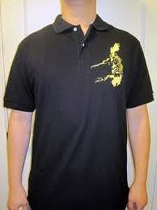 T-shirts polo à manches courtes en coton biologique pour hommes, col en coton lavable imprimé avec design personnalisé, tricot écologique 100% - Product Image 3