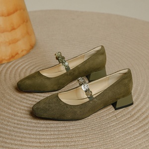 Escarpins à talons hauts et plateforme à bout pointu pour femmes, en cuir souple, confort toute la journée pour le travail - Product Image 1