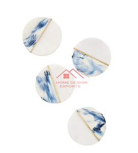 Dessous de verre en marbre pour décoration de maison de luxe avec logo imprimé Mable - Product Image 3