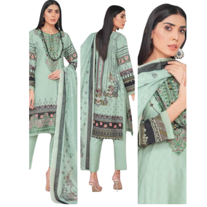 Robes d'été sur mesure en 3 pièces, shalwar kameez pakistanais, vêtements de marque originaux brodés, vêtements de créateur pour adultes, autres robes - Product Image 1