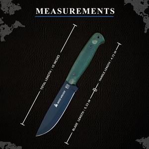 Couteau fait main en acier de Damas de 10 pouces avec gaine en cuir OEM personnalisable pris en charge - Product Image 1