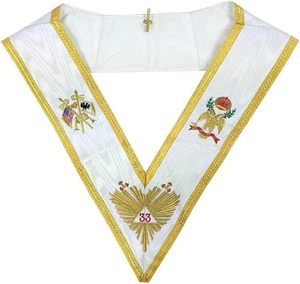 Ensemble de tablier et de collier de Regalia maçonnique de qualité supérieure équipement d'uniforme de cérémonie de franc-maçon personnalisé pour une utilisation directe en usine - Product Image 2