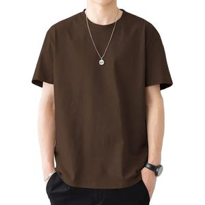 Camiseta de Manga Corta con Cuello Redondo de Seda de Hielo para Hombre, Informal, Ligera, Transpirable, de Secado Rápido, Color Sólido, para Verano - Product Image 1