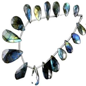 2020ลูกปัดหินลูกแพร์เจียระไนพลอยลาบราดอไรต์ธรรมชาติผู้ผลิตขายส่ง - Product Image 1