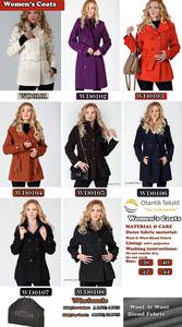 Abrigo largo de Invierno para mujer de cuero de lana de una sola botonadura de manga larga naranja, cadenas de suministro ágiles de Stock con su etiqueta - Product Image 6