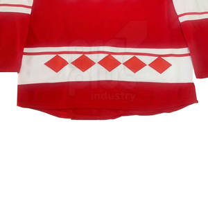 Maillot de hockey sur glace personnalisé pour hommes, service OEM, 100% polyester, écologique, séchage rapide, respirant, vêtements d'entraînement, nom d'équipe personnalisé - Product Image 6