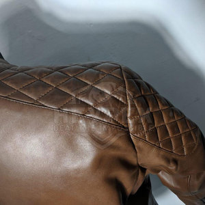 ¡Novedad de 2025! Chaqueta de invierno para hombre, cuero genuino hecho profesionalmente, estilo informal de calle con cuello levantado - Product Image 5