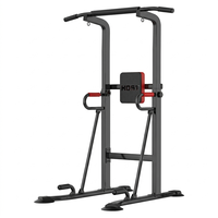 Torre de Ejercicios Multifuncional Portátil con Barra de Dominadas para Entrenamiento de Fuerza en Casa