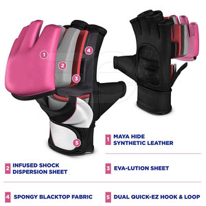 Guantes de Mma ligeros y duraderos, guantes de boxeo para entrenamiento de Mma, Kickboxing, gimnasio, equipo de protección para entrenamiento físico - Product Image 6