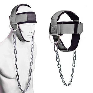 Harnais de tête avec chaîne pour l'entraînement musculaire du cou Gym Musculation Musculation Haltérophilie-Néoprène Heavy Duty - Product Image 6