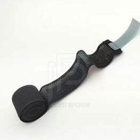 Attelle de poignet respirante en néoprène de haute qualité avec fermeture auto-agrippante unisexe pour la musculation et l'entraînement en force, maille grise