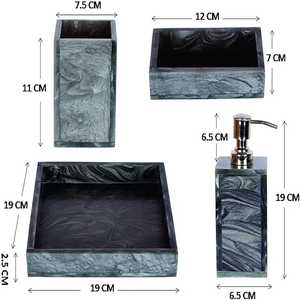 ชุดอุปกรณ์ห้องน้ำทำจากเรซินสุดหรูผลิตภัณฑ์มาตรฐานสำหรับใช้ในครัวเรือนและโรงแรมจากอินเดีย - Product Image 3