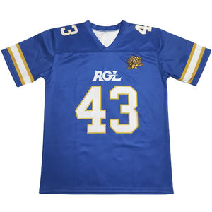 เสื้อฟุตบอลอเมริกันระบายอากาศชุดเสื้อตาข่ายแขนสั้นพลัสไซส์เสื้อทีมปรับแต่งได้ - Product Image 3