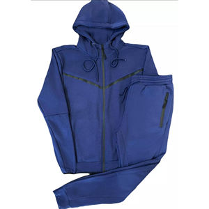 Stylish Custom Athletic Wear <b>Tracksuit</b> Set Trendy Premium Hooded Gym Outfit for Winter Solid Pattern OEM Sportswear Manufacturer - Product Image 3