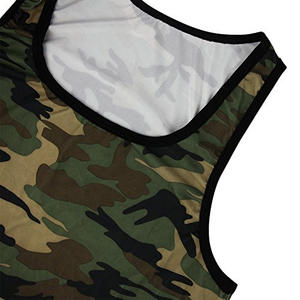 Débardeurs pour hommes en coton 100% tissé à séchage rapide, imprimés camouflage, respirants, sans manches, décontractés, pour la salle de sport, streetwear, vente en gros - Product Image 4