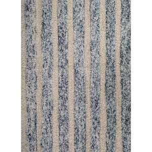 Alfombra de Lana Caliedo a Rayas Azules, Hecha a Mano, Rectangular de 9x12, para Entrada, Sala de Estar, Pasillo, 10 mm de Grosor, Material Viscosa - Product Image 3