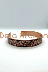 Handmade <b>Copper</b> Cuff Bracelet Pure <b>Copper</b> Brass Iron Healing Fashion <b>Bangles</b> for <b>Men</b> Women Magnets Included Direct From Nepal - Product Image 3