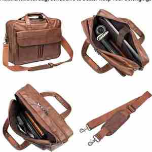 High Quality Stylish Men's Business Genuine <b>Leather</b> <b>Laptop</b> Messenger Shoulder <b>Bag</b> Durable Office Handbag-Wholesale - Product Image 3