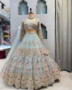 Lehenga Choli festif le plus vendu en Georgette et filet pour les mariages indiens et les événements culturels - Product Image 3